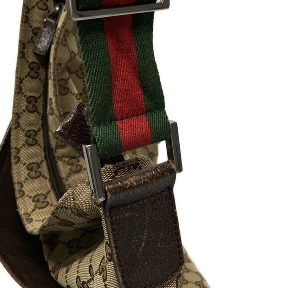 Auth GUCCI GG Pattern, Shelly (Web) 189751 Beige Dark Brown Multi Jacquard - - Picture 3 of 14